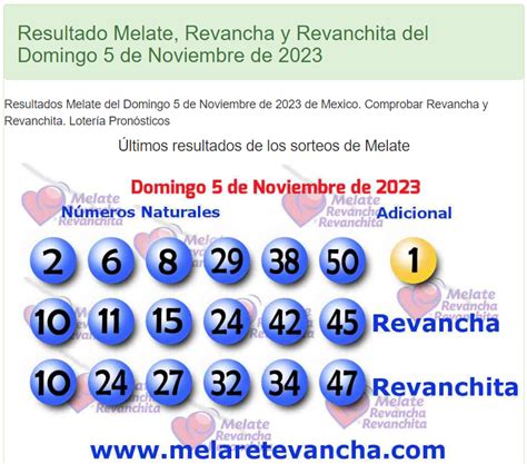 Resultados de Melate 3818 del 5 de noviembre 2023